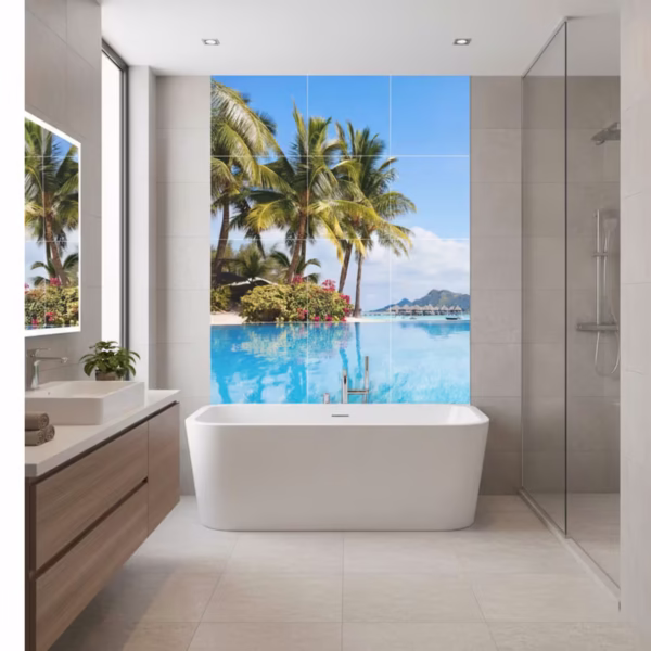 Tropical Tile Mural (240×180 cm / 94.5×70.9 in)