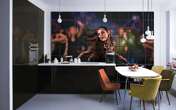 funky kitchen tiles splashback