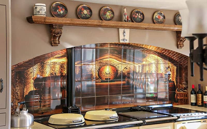 country kitchen tiles splashback